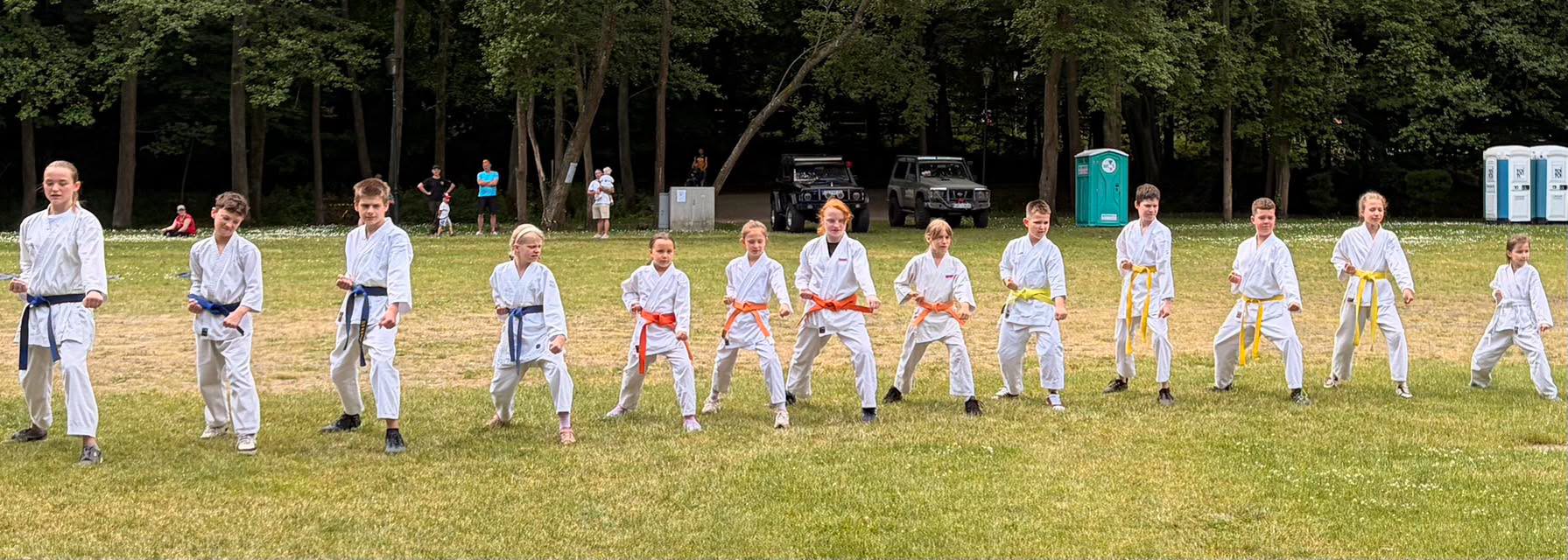 Pokaz karate tradycyjnego Karate Klubu Wejherowo podczas Kaszubskiego Dnia Sportu w parku Majkowskiego w Wejherowie (3)